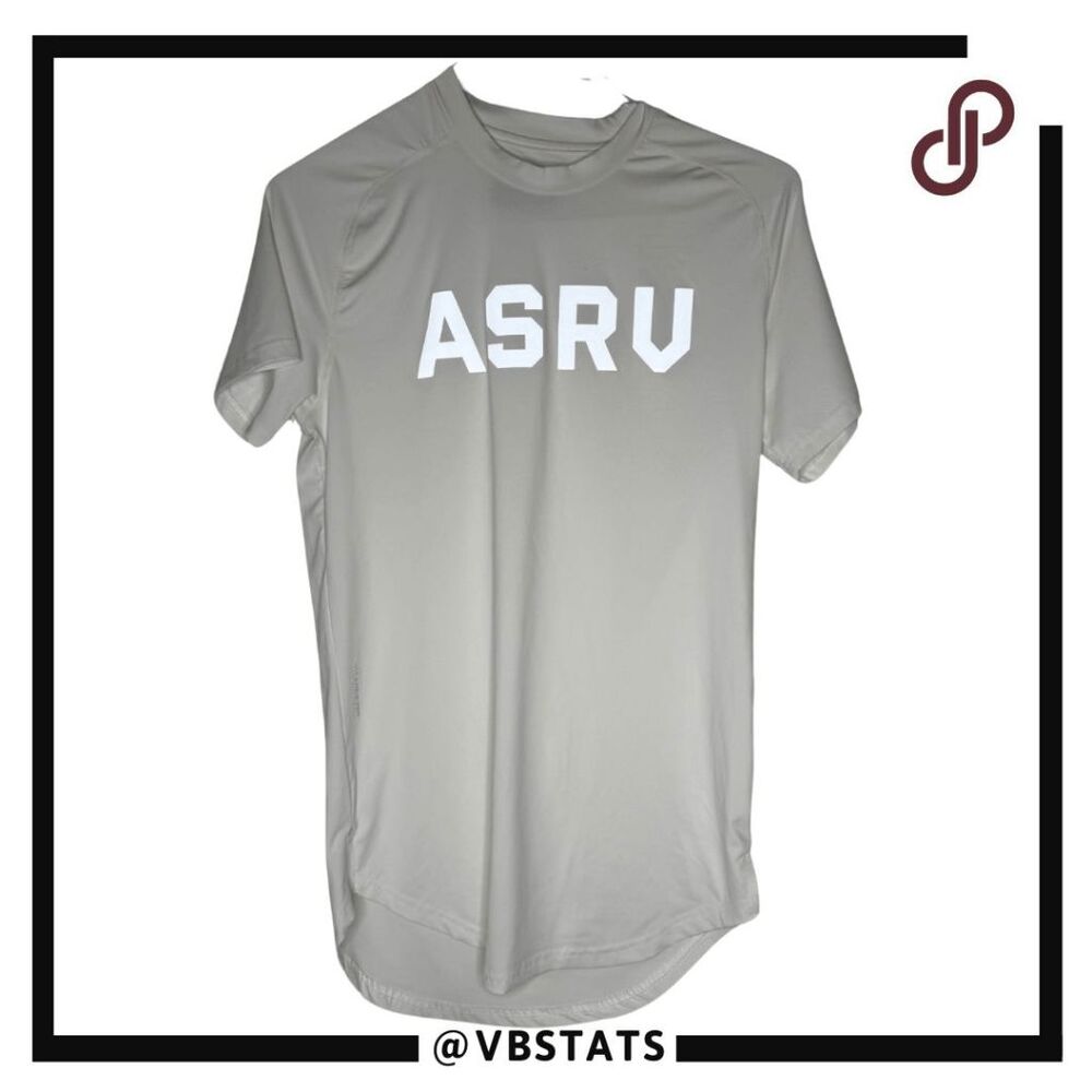 ASRV Men's Train Lite Athletic Training Performance Short Sleeve Top Gray Small - Picture 1 of 7